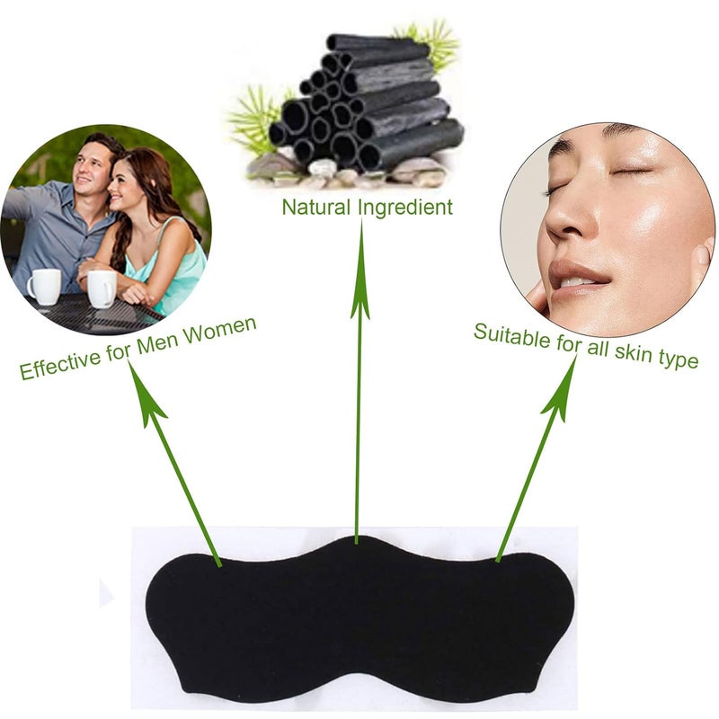 Yecuce ELAIMEI Pore Strips, 80 Pcs, Natural Charcoal Blackhead Remover Strips for All Skin Types, Pore Deep Cleansing & Minimizing Nose Strips, Instant Unclogging - Image 4